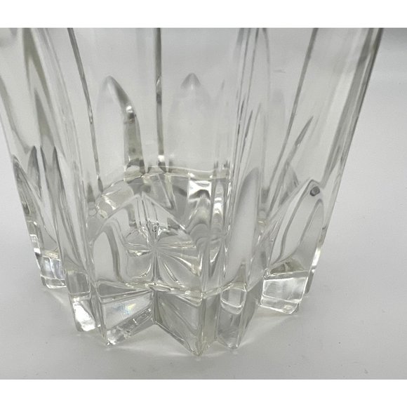 Crown Royal Lowball Whiskey Glass Diamond Starburst Pattern Italy 3.5" - Picture 3 of 7